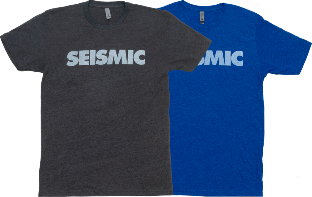 Seismic Logo T-Shirt in super-comfortable poly/cotton blend.