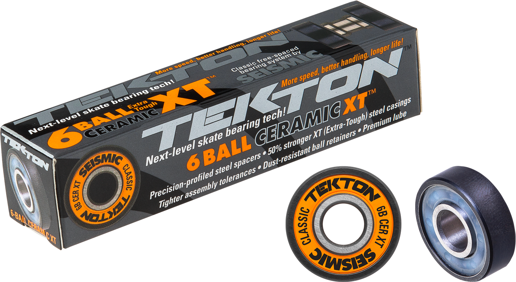 Putte Smitsom følelse Tekton 6-Ball XT Ceramic Classic Bearings - Seismic Skate